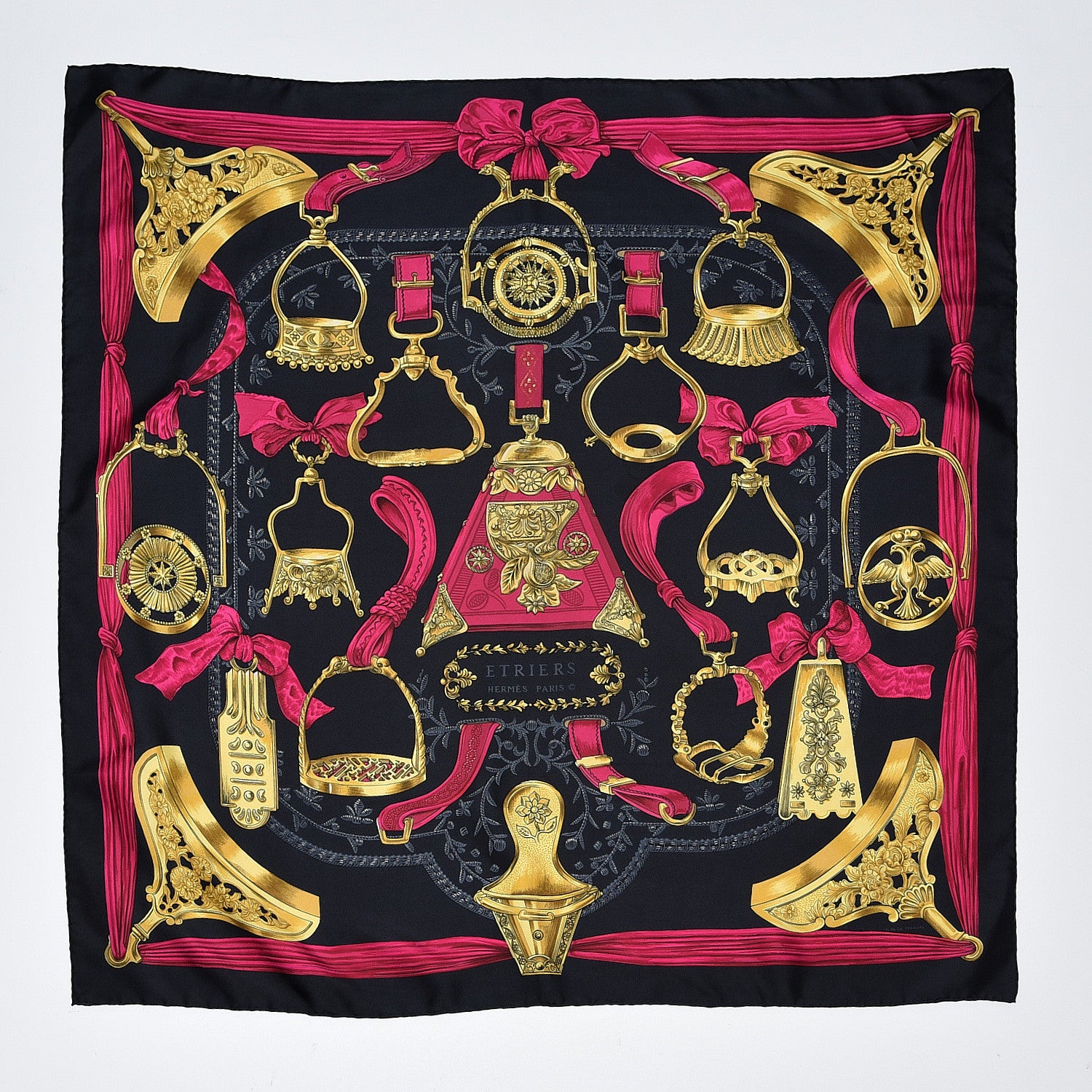 Hermes Silk Concours D Etriers Scarf 90 1 of 4
