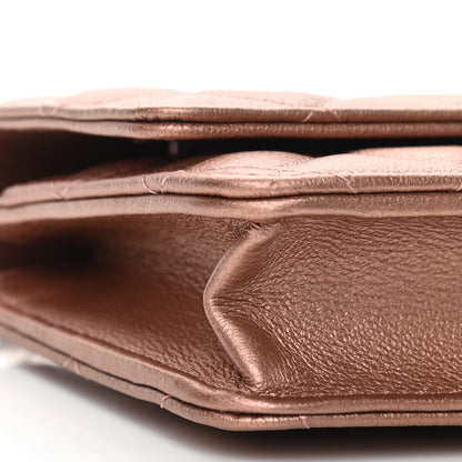 Chanel Metallic Grained Calfskin Quilted 2.55 Reissue Wallet on Chain WOC Copper Pink 9 of 12