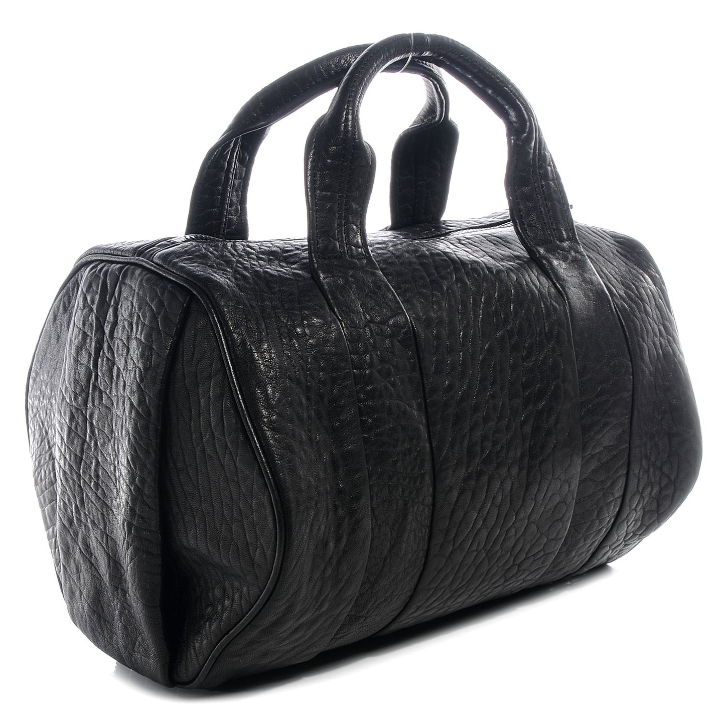 Pebbled Leather Rocco Black w Black Hardware