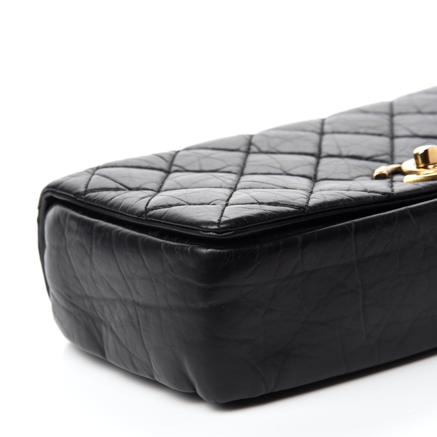 Chanel Aged Calfskin Quilted Small Pondichery Flap Black 6 of 10
