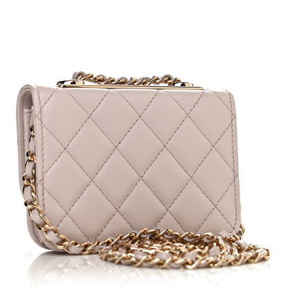 Chanel Lambskin Quilted Trendy CC Card Holder On Chain Light Purple 3 of 11