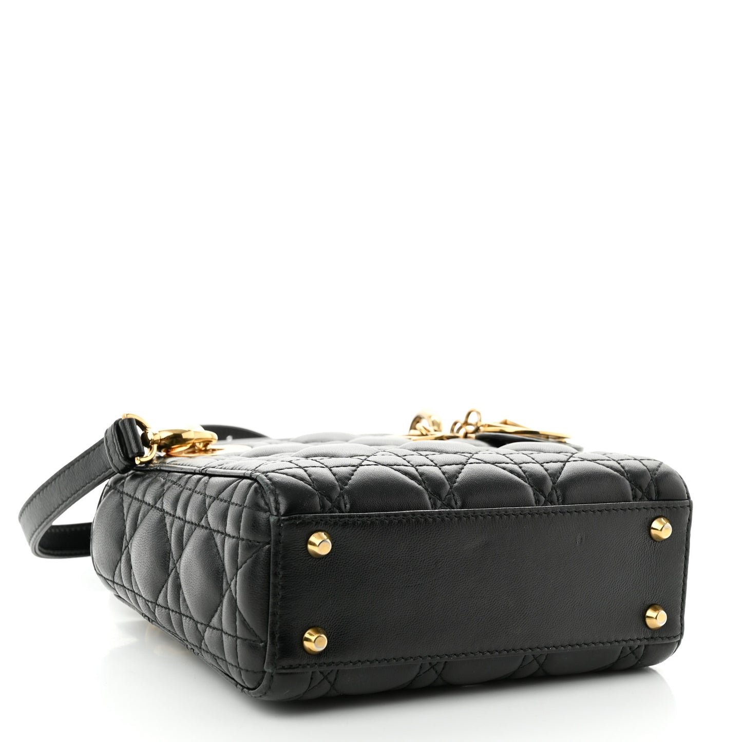 Lambskin Cannage Mini Lady Dior Black