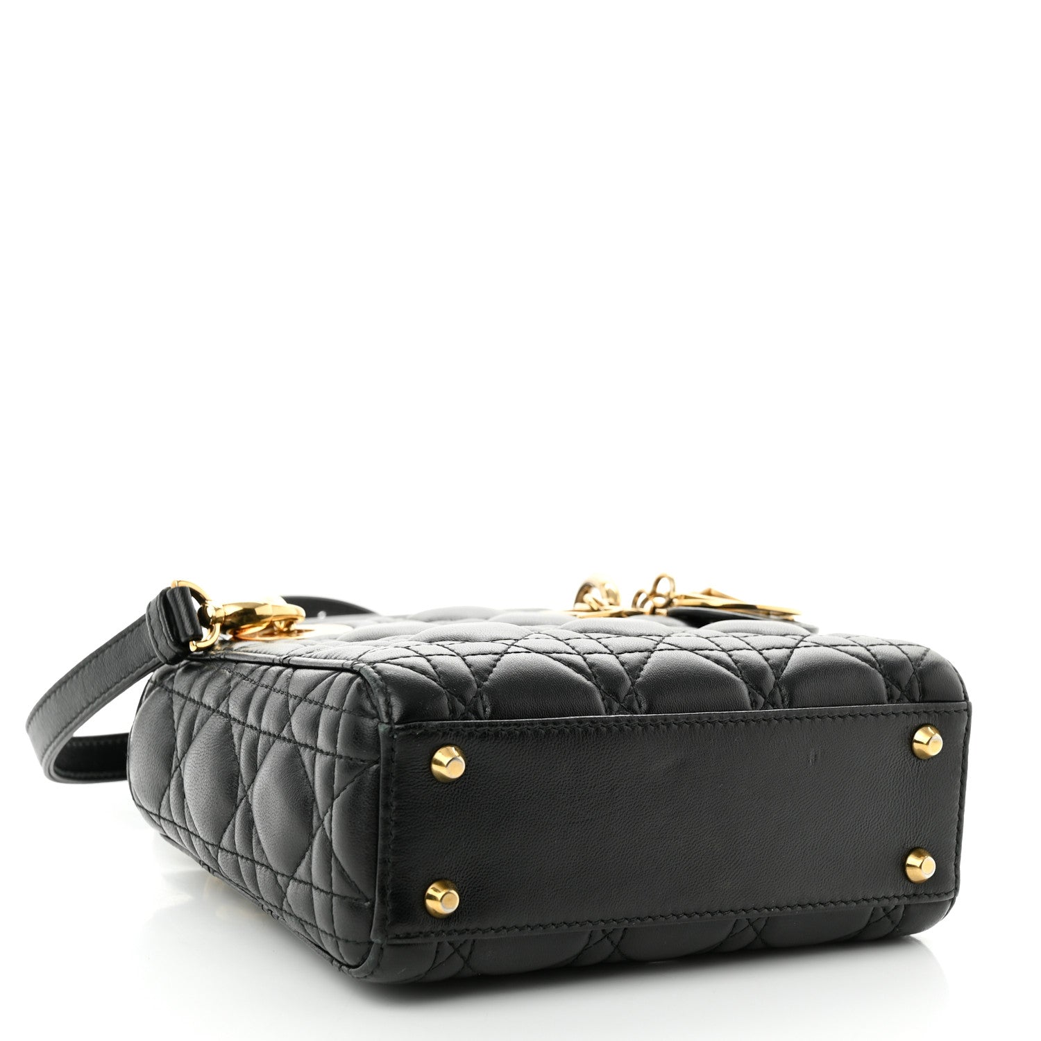 Christian Dior Lambskin Cannage Mini Lady Dior Black 3 of 8