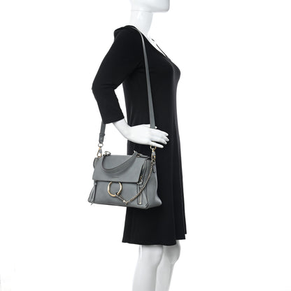 Chloe Calfskin Small Faye Day Shoulder Bag Cloudy Blue 3 of 11