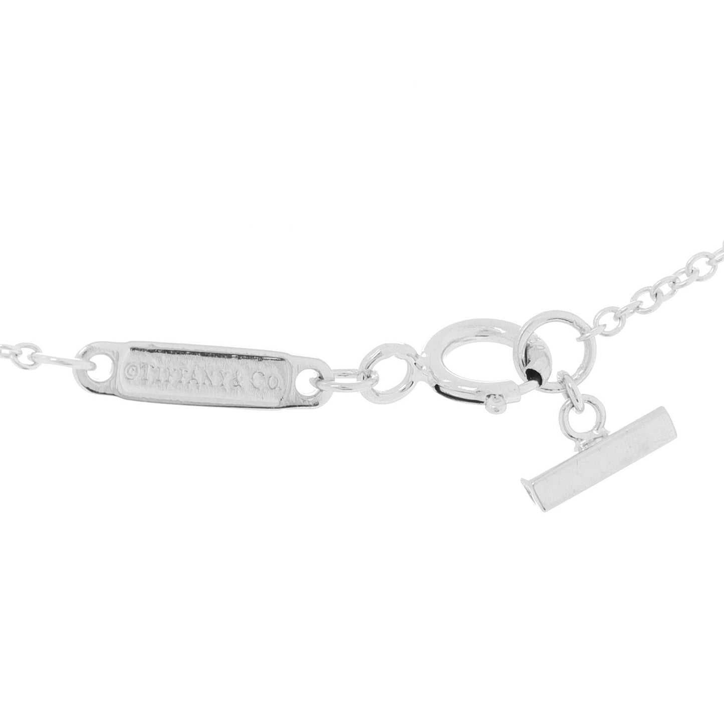 18K White Gold Ruby Large T Smile Pendant Necklace