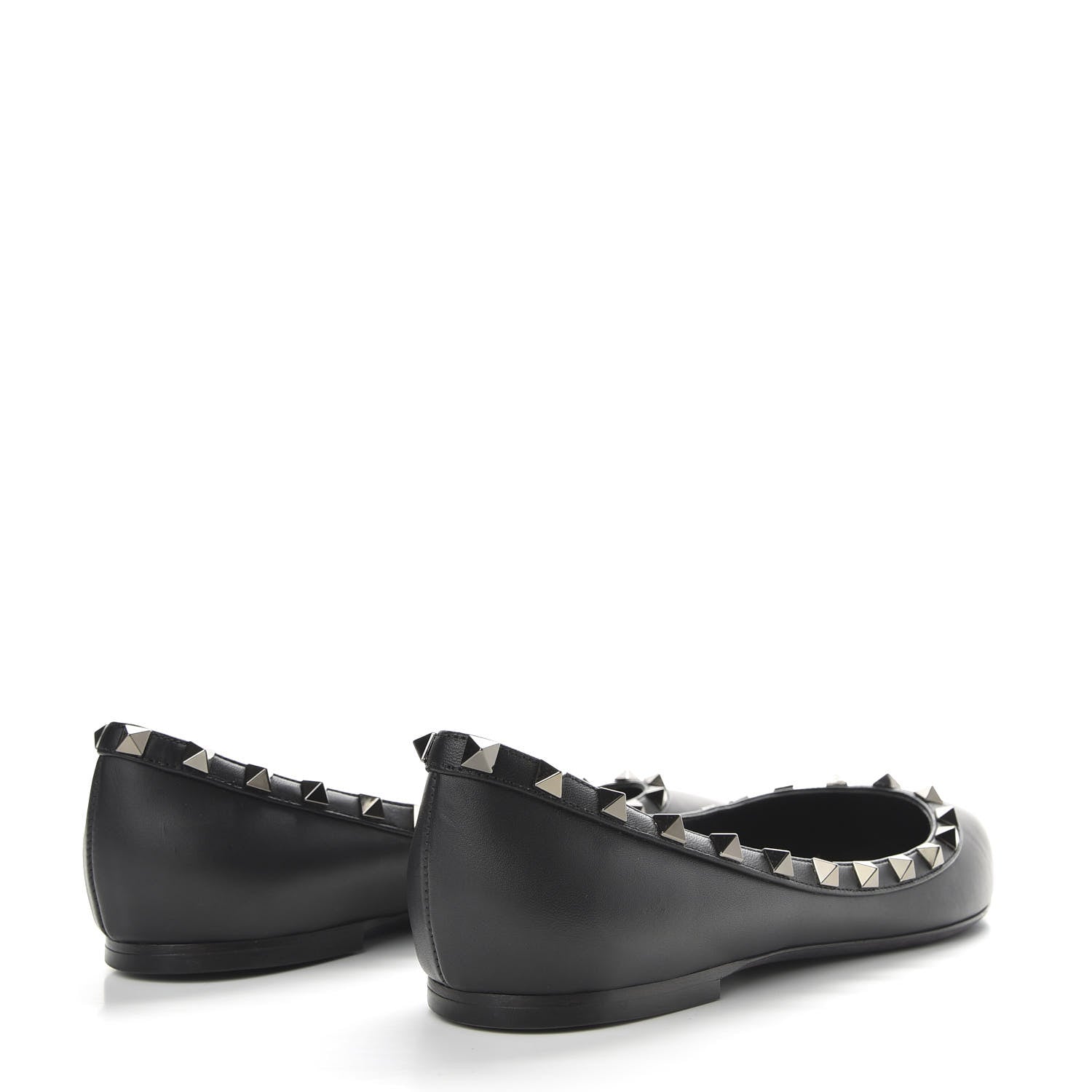 Valentino Garavani Nappa Rockstud Ballerina Flats 39.5 Black 4 of 10