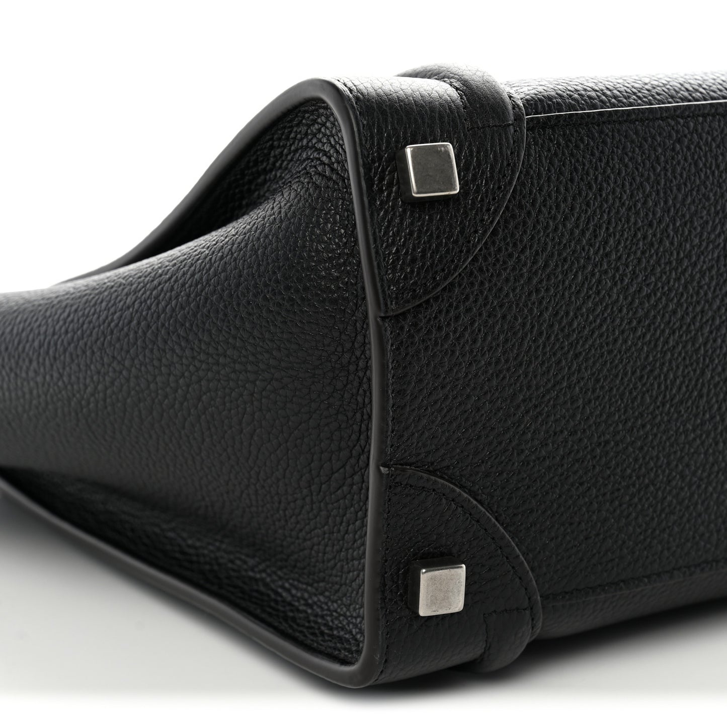 Drummed Calfskin Micro Luggage Black