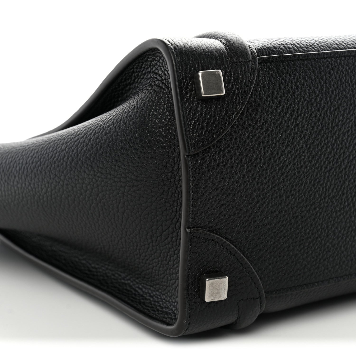 Celine Drummed Calfskin Micro Luggage Black 8 of 9