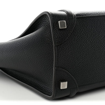 Celine Drummed Calfskin Micro Luggage Black 8 of 9