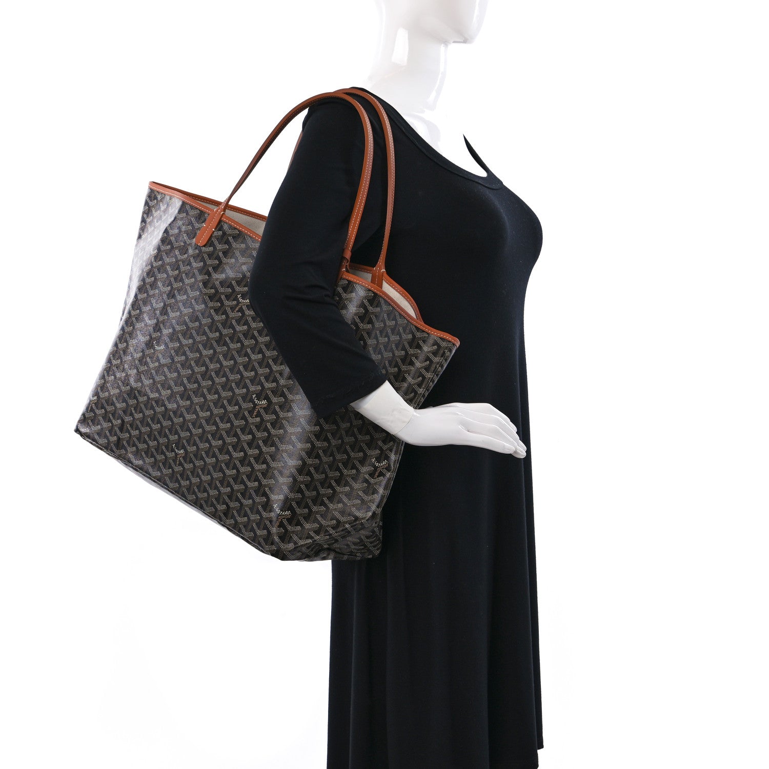 Goyard Goyardine Saint Louis GM Black Gold 2 of 10