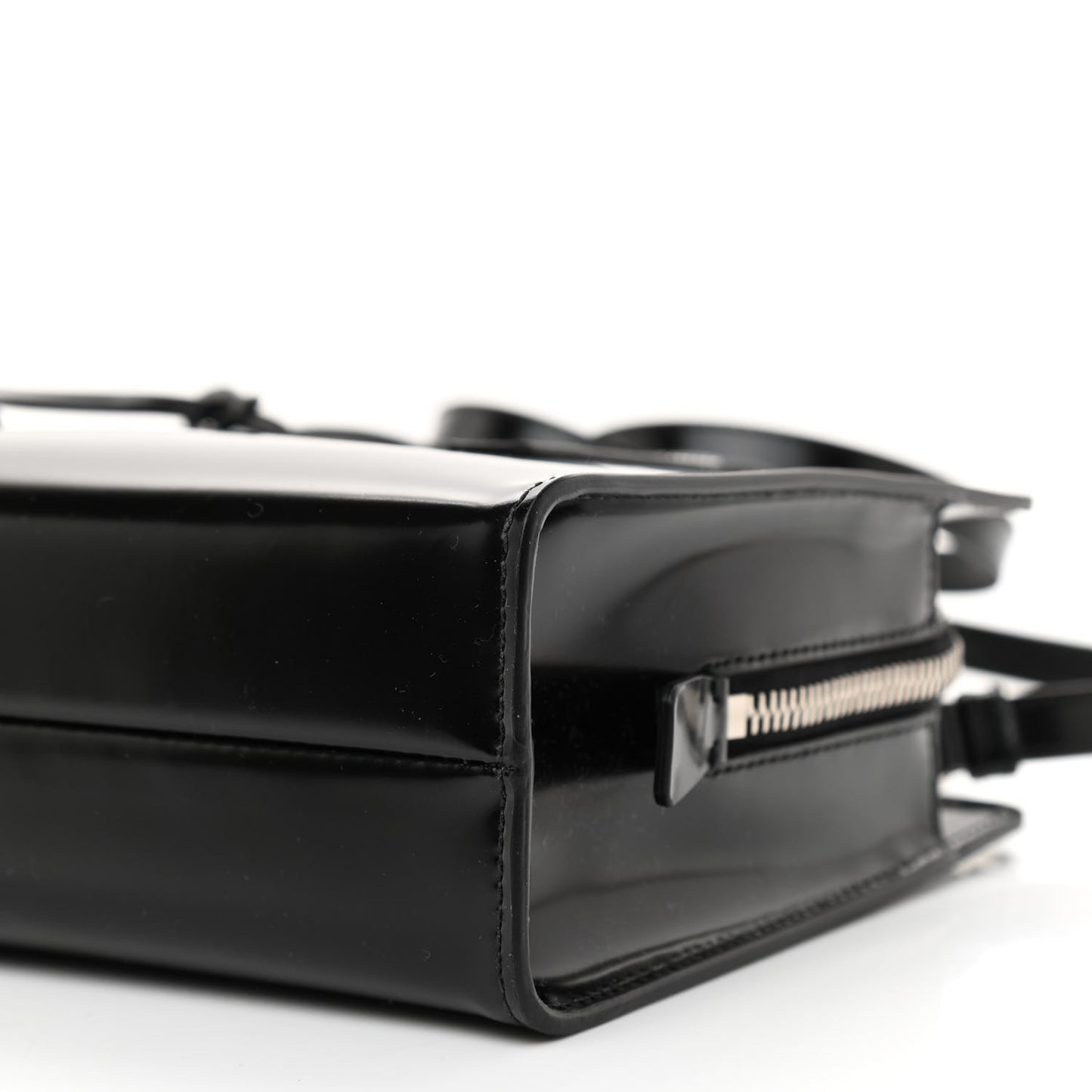 Spazzolato Mini Re-Edition 1995 Double Handle Handbag Black