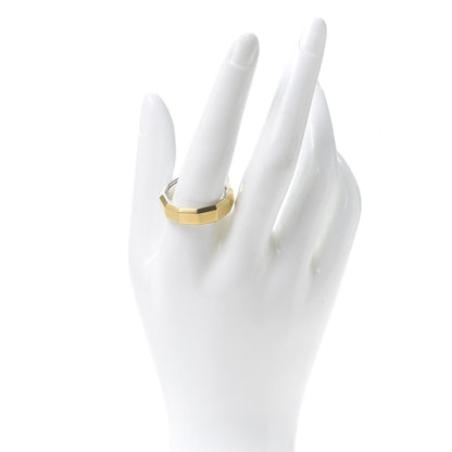 David Yurman Sterling Silver 18K Yellow Gold 7.5mm Faceted Band Ring 65 11 2 of 5