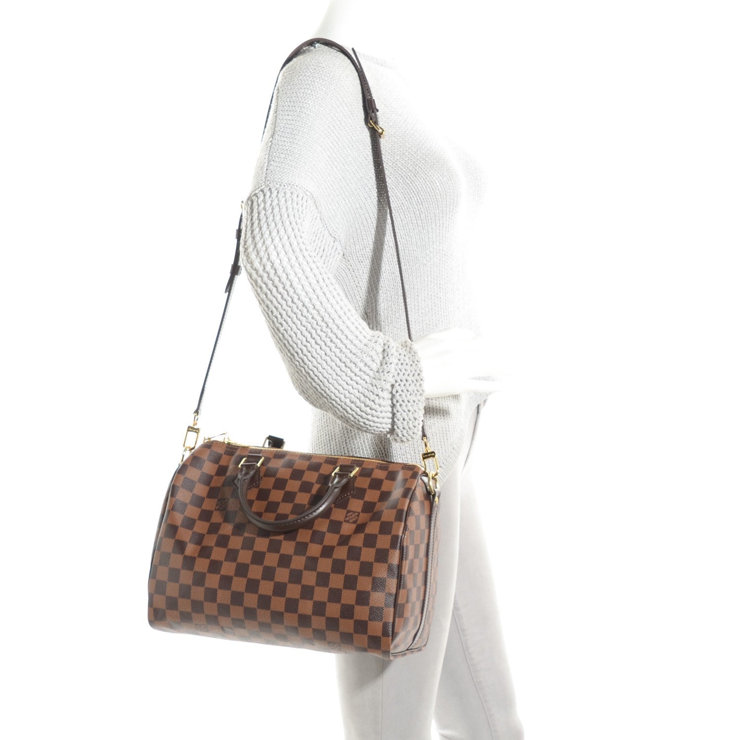 Louis Vuitton Damier Ebene Speedy Bandouliere 30 2 of 7