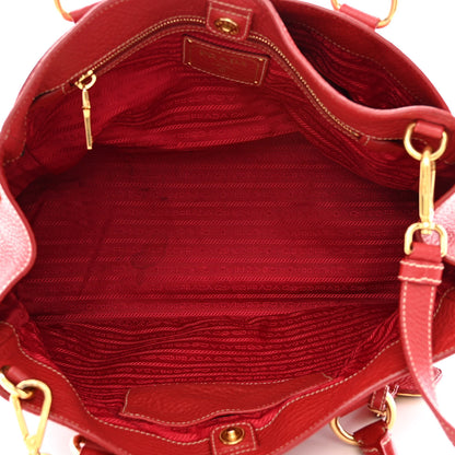 Prada Vitello Daino Tote Rosso 6 of 24