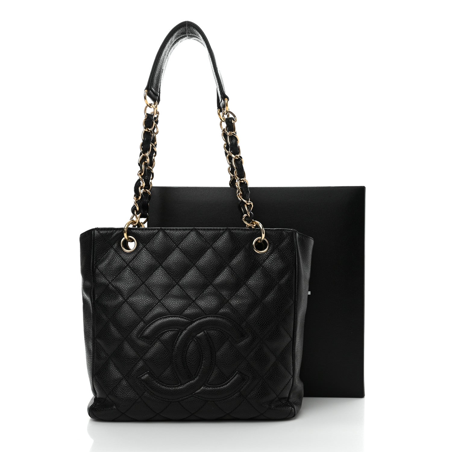 Chanel Caviar Quilted Petit Shopping Tote PST Black 13 of 13
