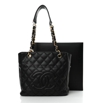 Chanel Caviar Quilted Petit Shopping Tote PST Black 13 of 13
