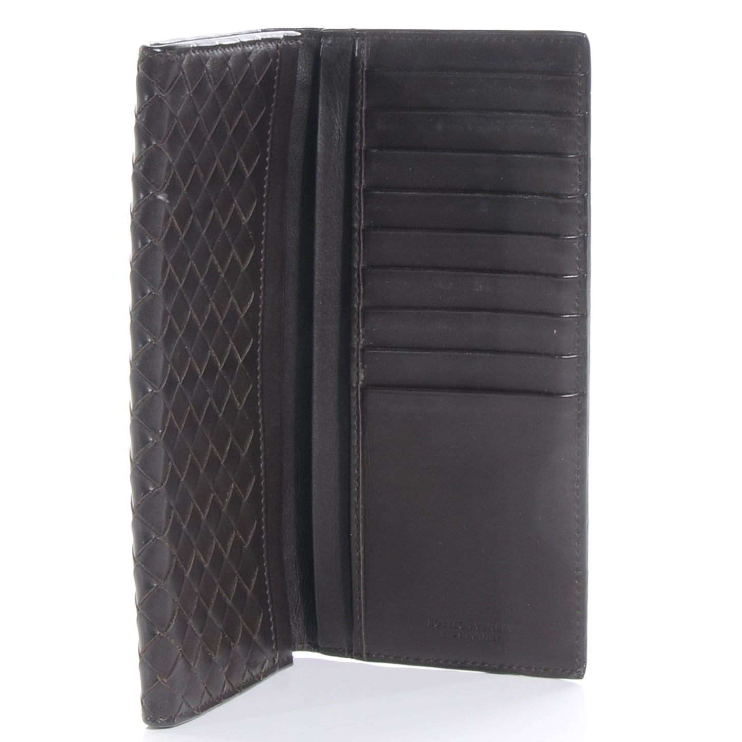 Intrecciato Continental Wallet Ebano