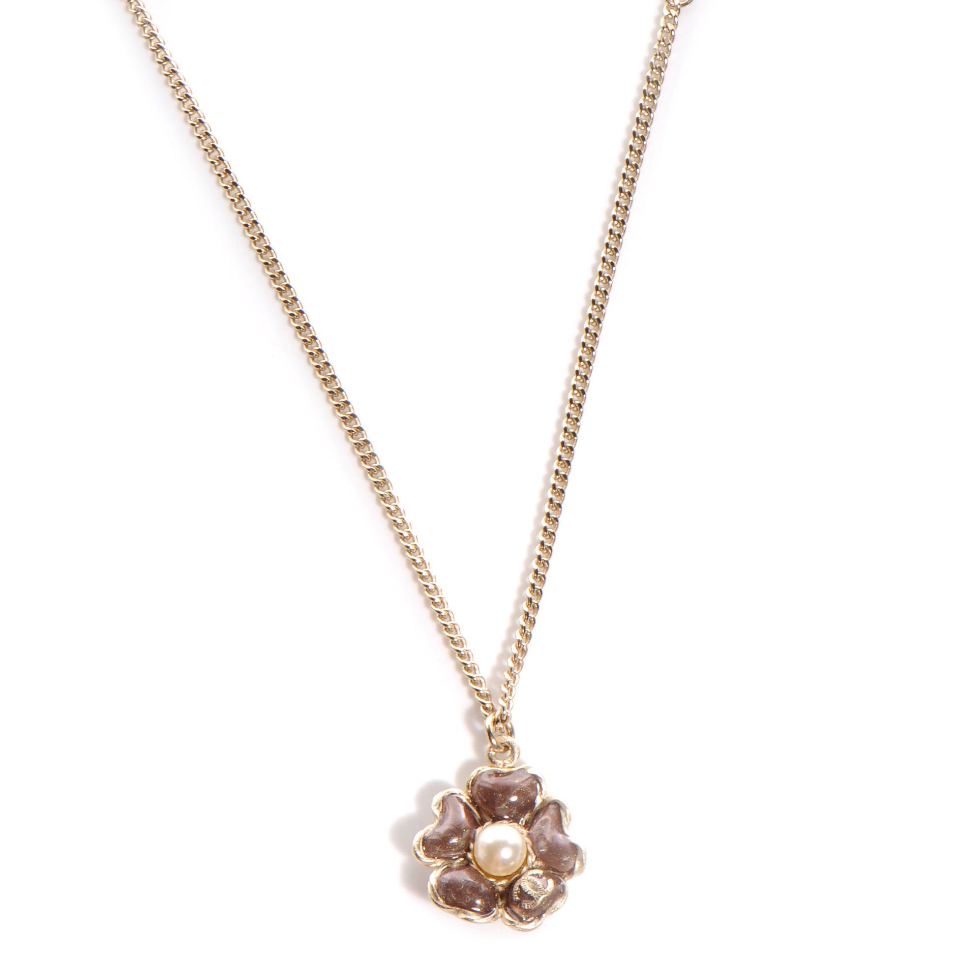 Chanel Pearl CC Camellia Flower Necklace 1 of 5
