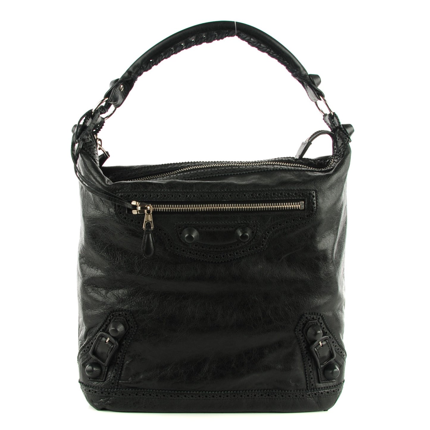 Agneau Giant Brogues Hardware Day Hobo Black