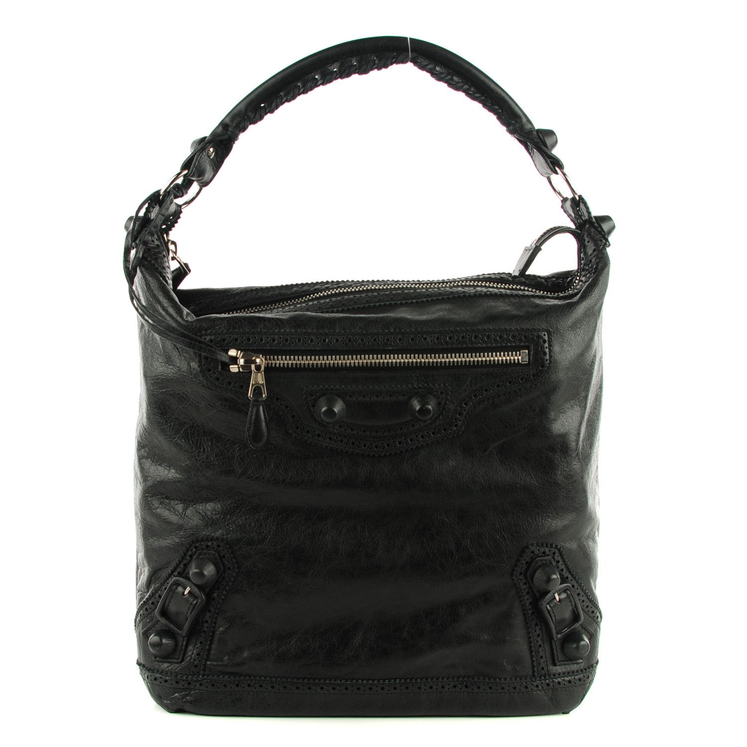 Balenciaga Agneau Giant Brogues Hardware Day Hobo Black 1 of 9