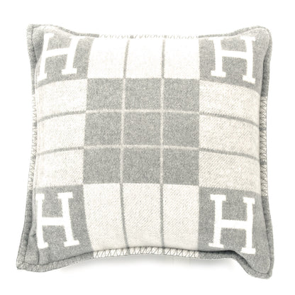 Hermes Wool Cashmere Avalon III Pillow PM Ecru Gris Clair 2 of 3