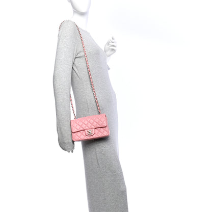Chanel Lambskin Quilted Mini Rectangular Flap Pink 2 of 10