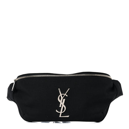Saint Laurent Canvas Monogram Belt Bag Black 1 of 9