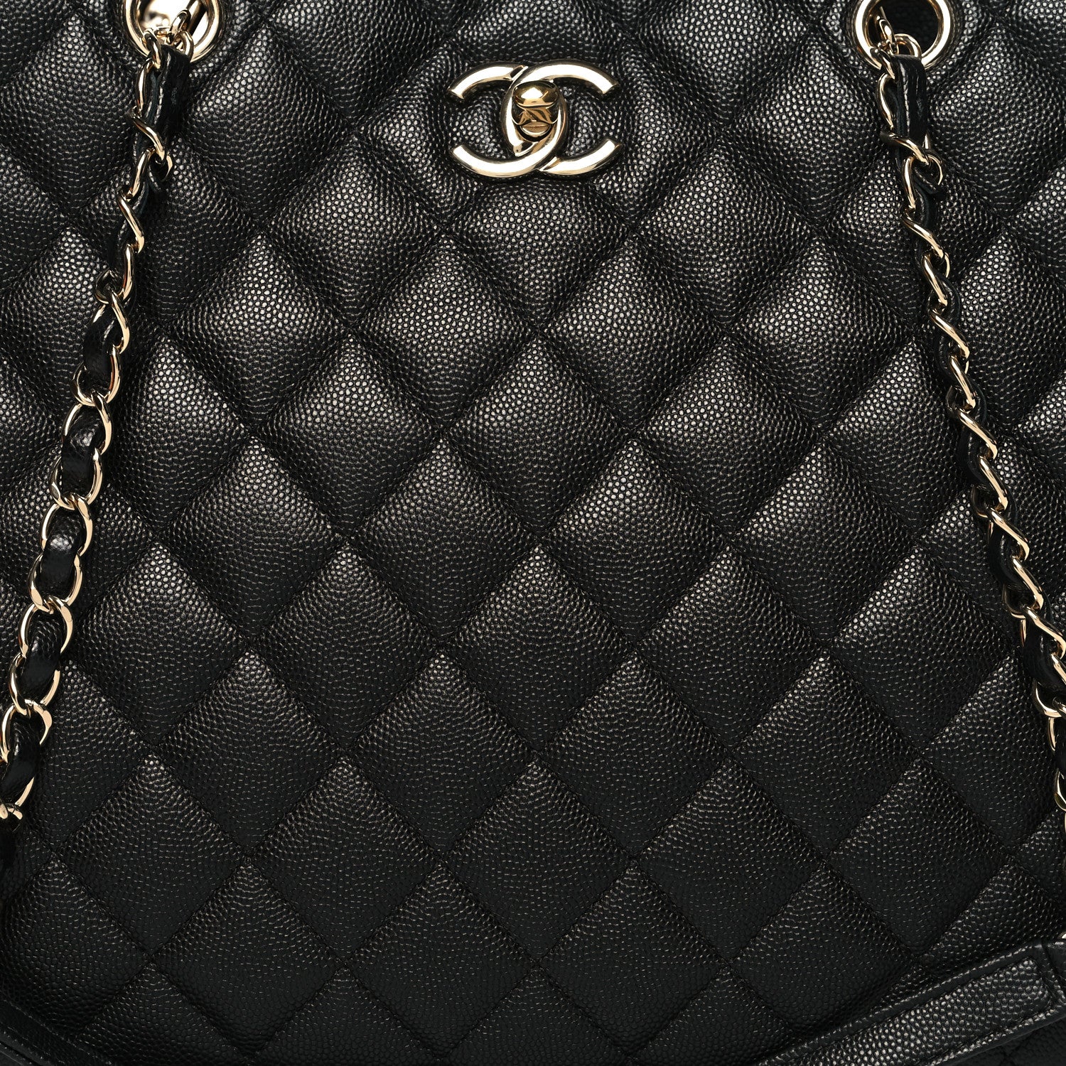 Chanel Caviar Quilted Large Shopping Tote Black 8 of 10