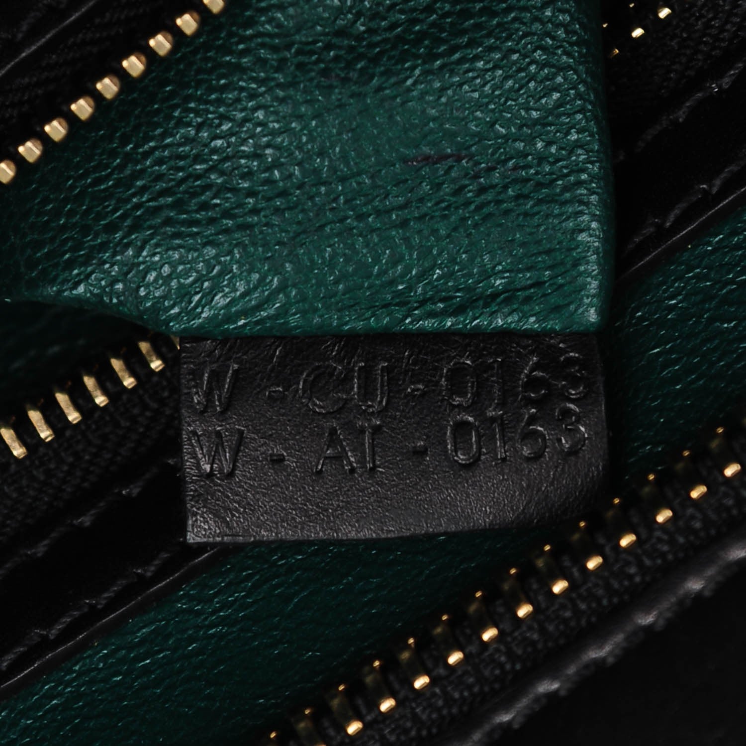 Celine Satin Calfskin Mini Bi-Color Luggage Bottle Green Black 7 of 7