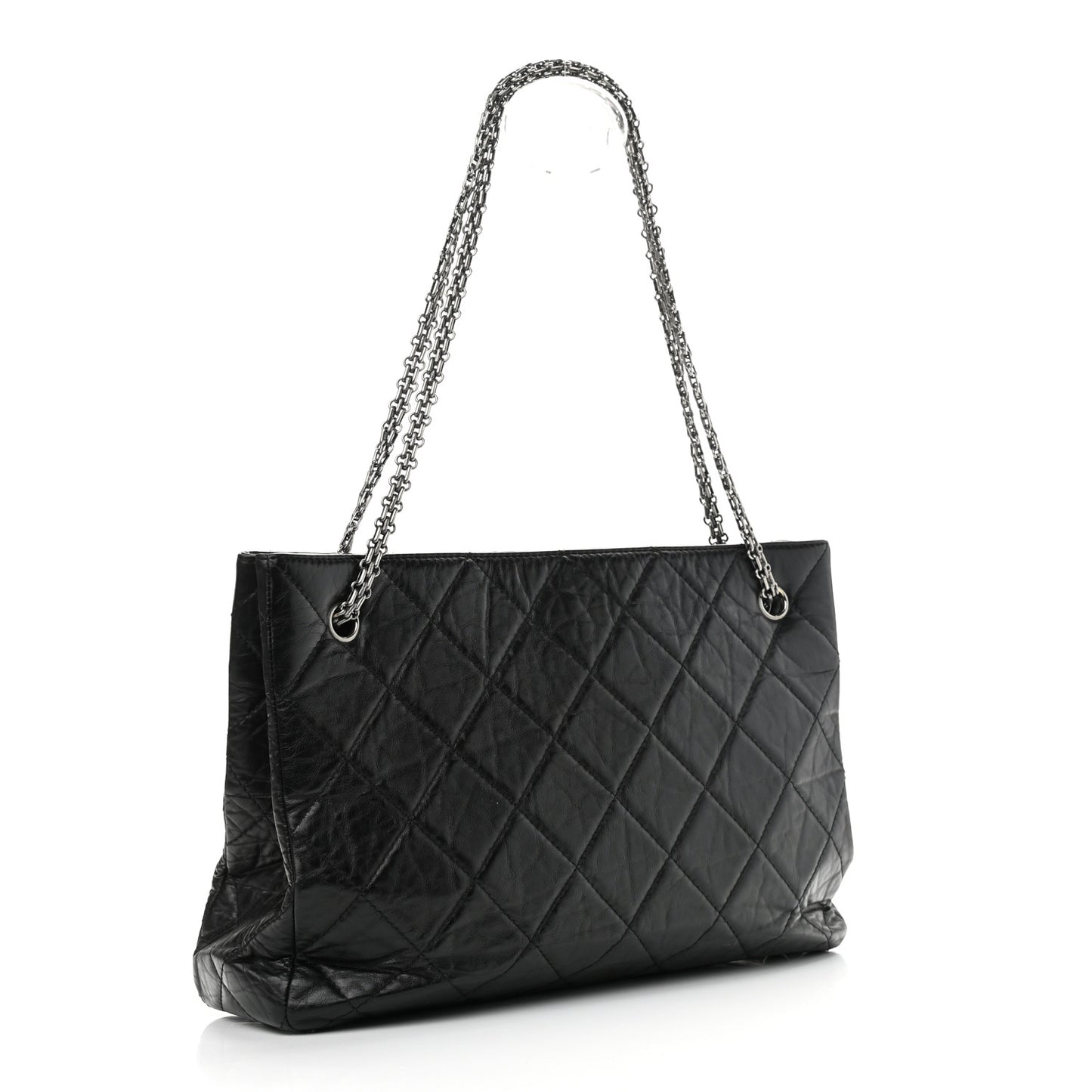 Aged Calfskin Reissue 2.55 Tote Black