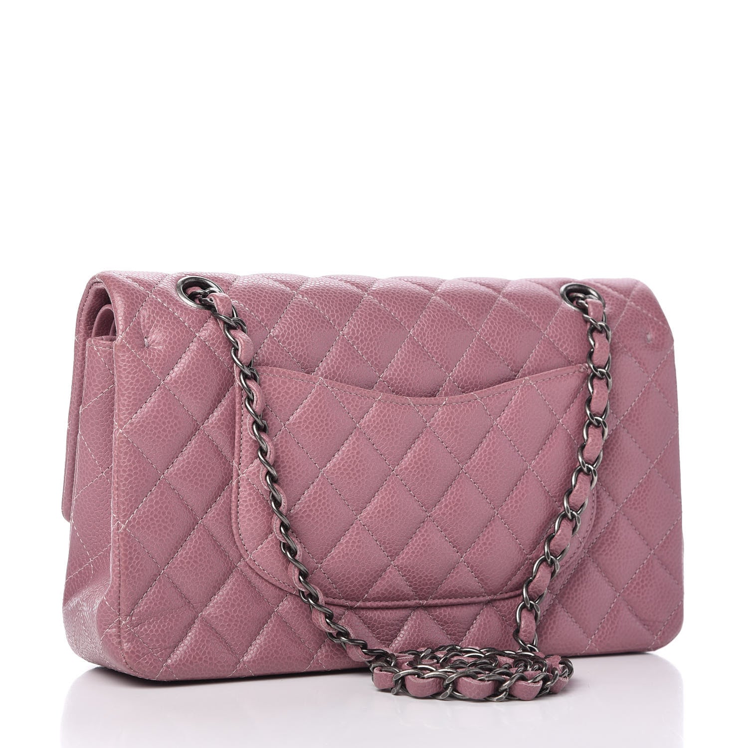 Chanel Caviar Quilted Medium Double Flap Pink 3 of 10