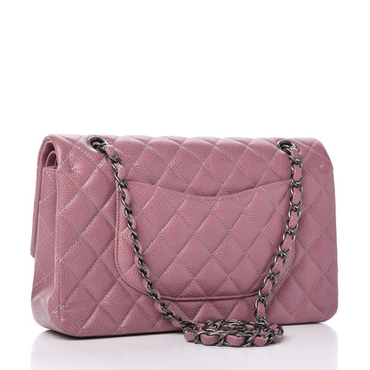 Chanel Caviar Quilted Medium Double Flap Pink 3 of 10