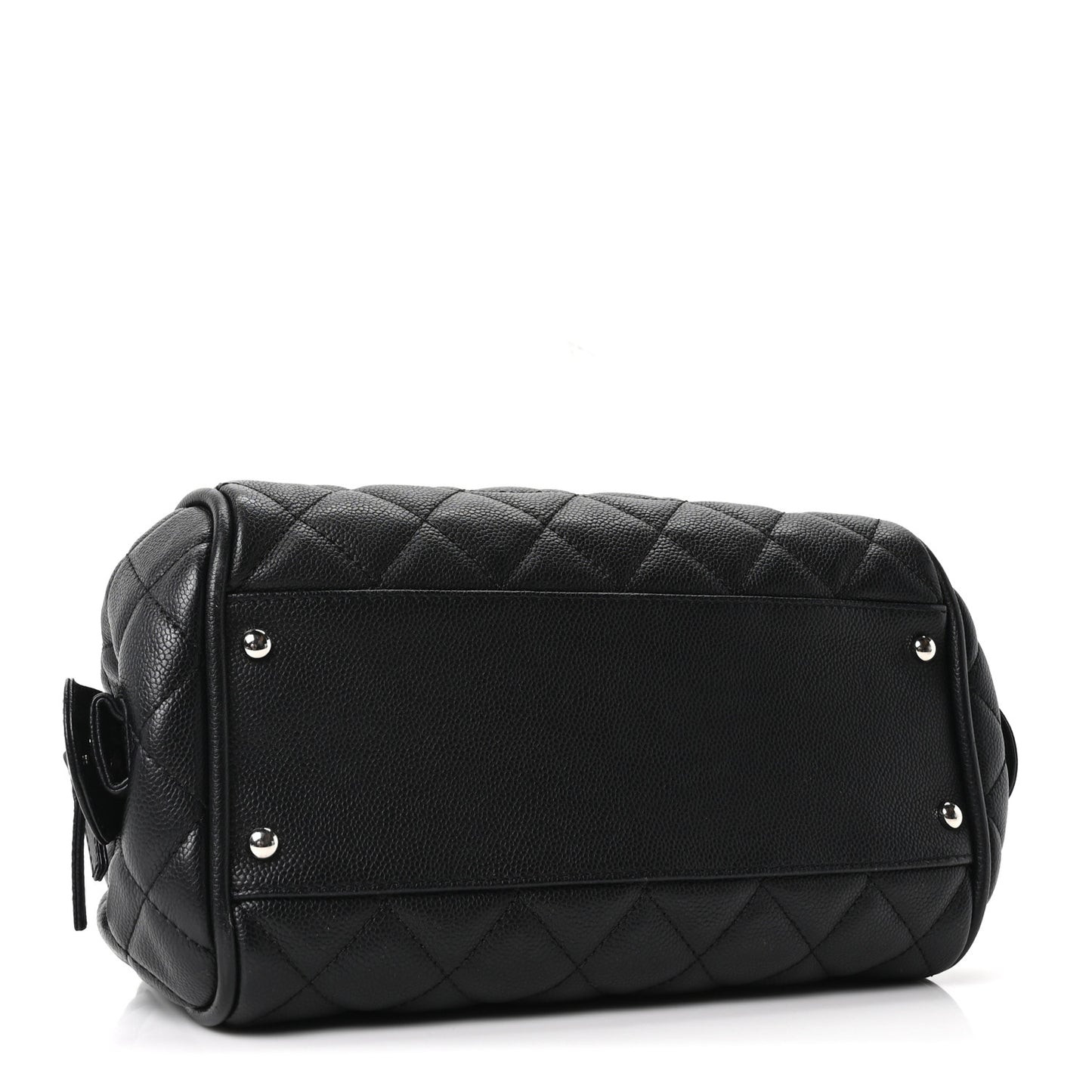 Caviar Quilted Timeless Bowler Black