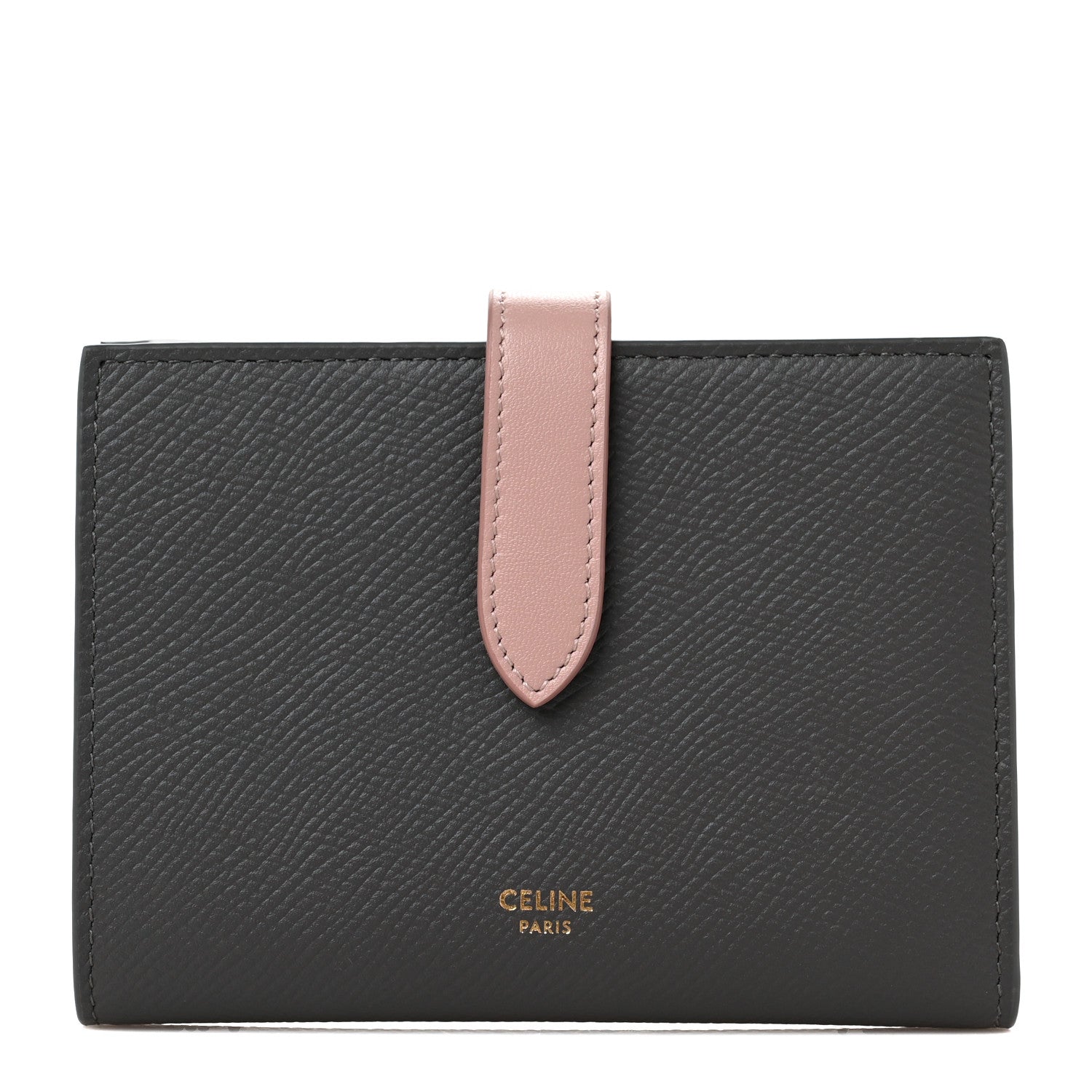 Celine Grained Calfskin Medium Multifunction Strap Wallet Grey Vintage Pink 1 of 7