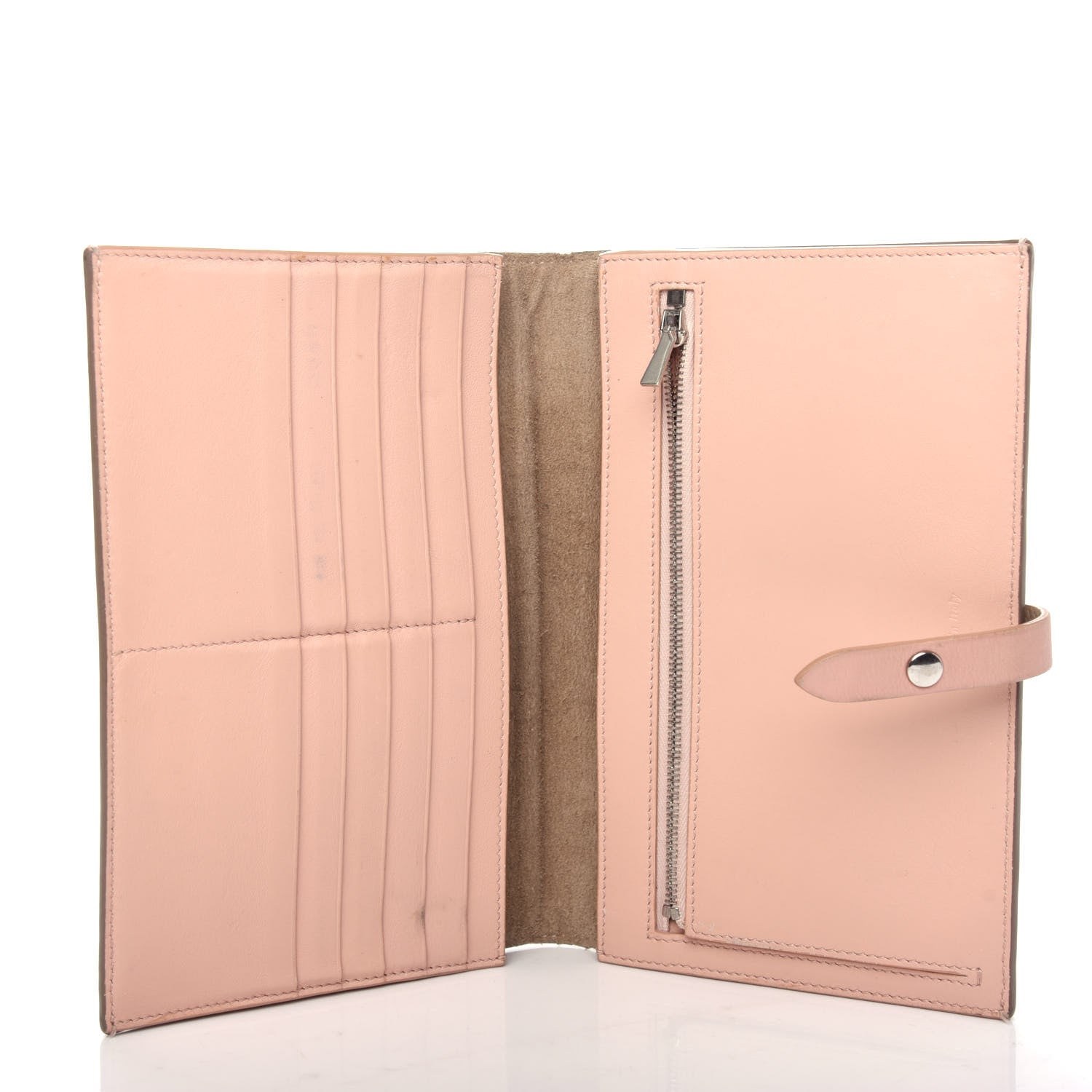 Celine Grained Calfskin Large Multifunction Strap Wallet Pink Chalk 5 of 9
