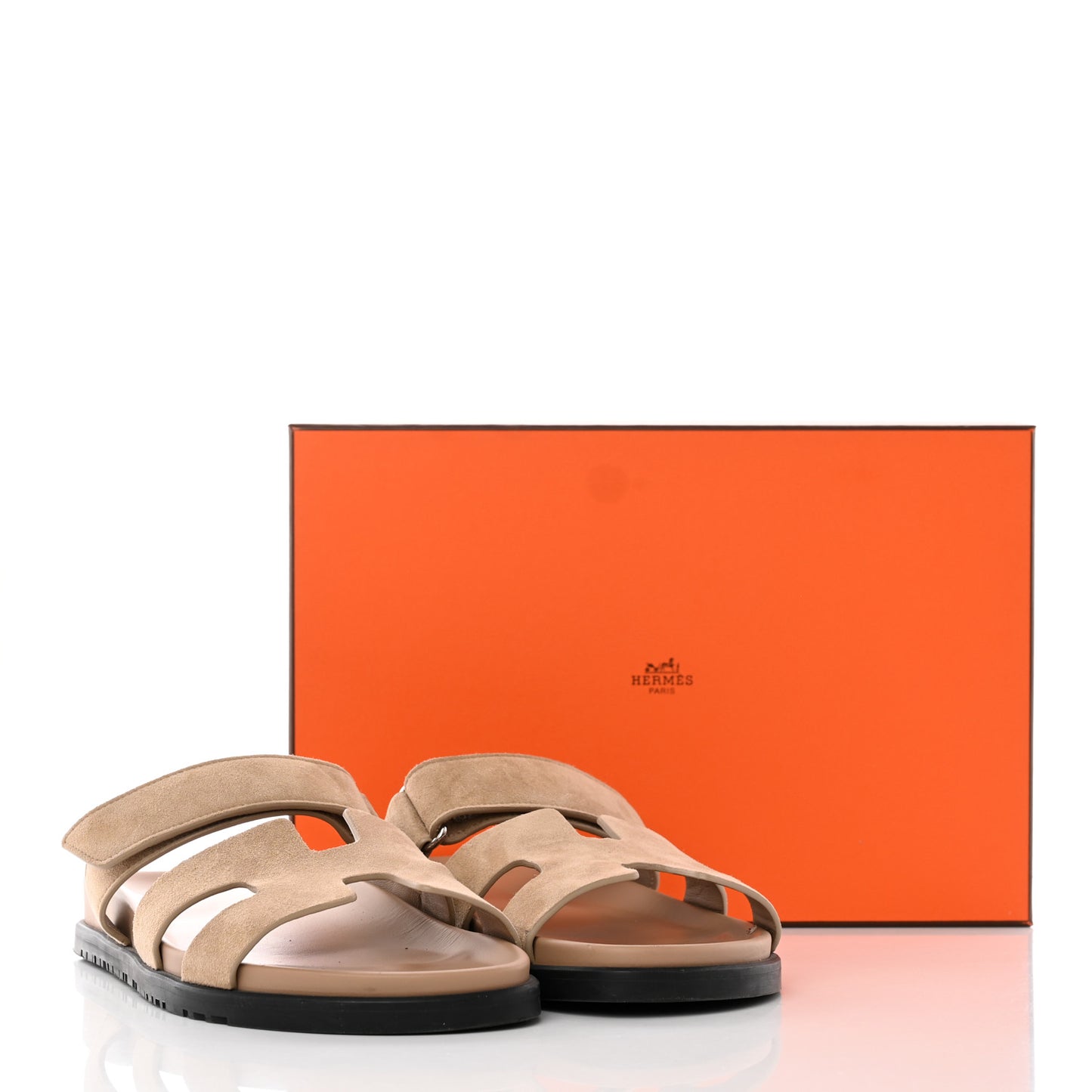 Suede Goatskin Womens Chypre Sandals 40 Beige Argile