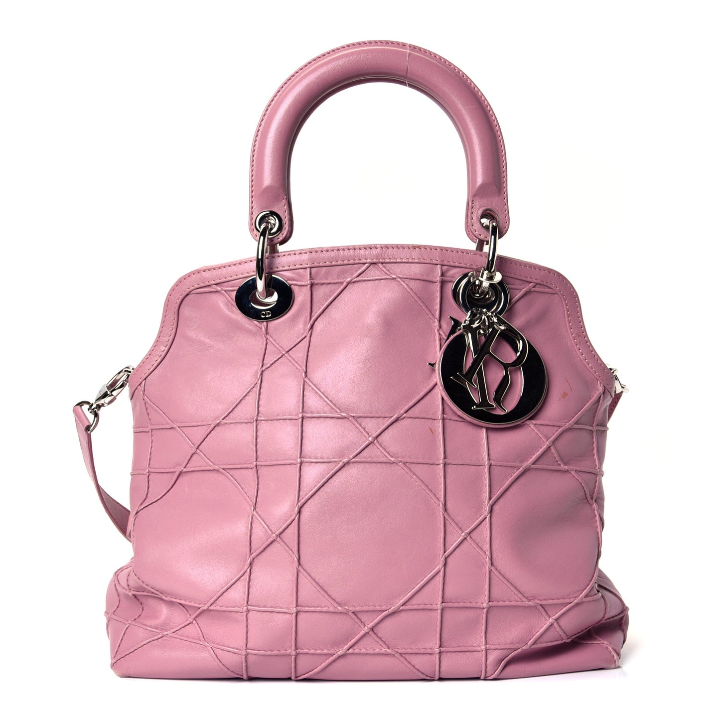 Lambskin Cannage Medium Granville Tote Pink