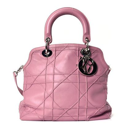 Christian Dior Lambskin Cannage Medium Granville Tote Pink 1 of 4