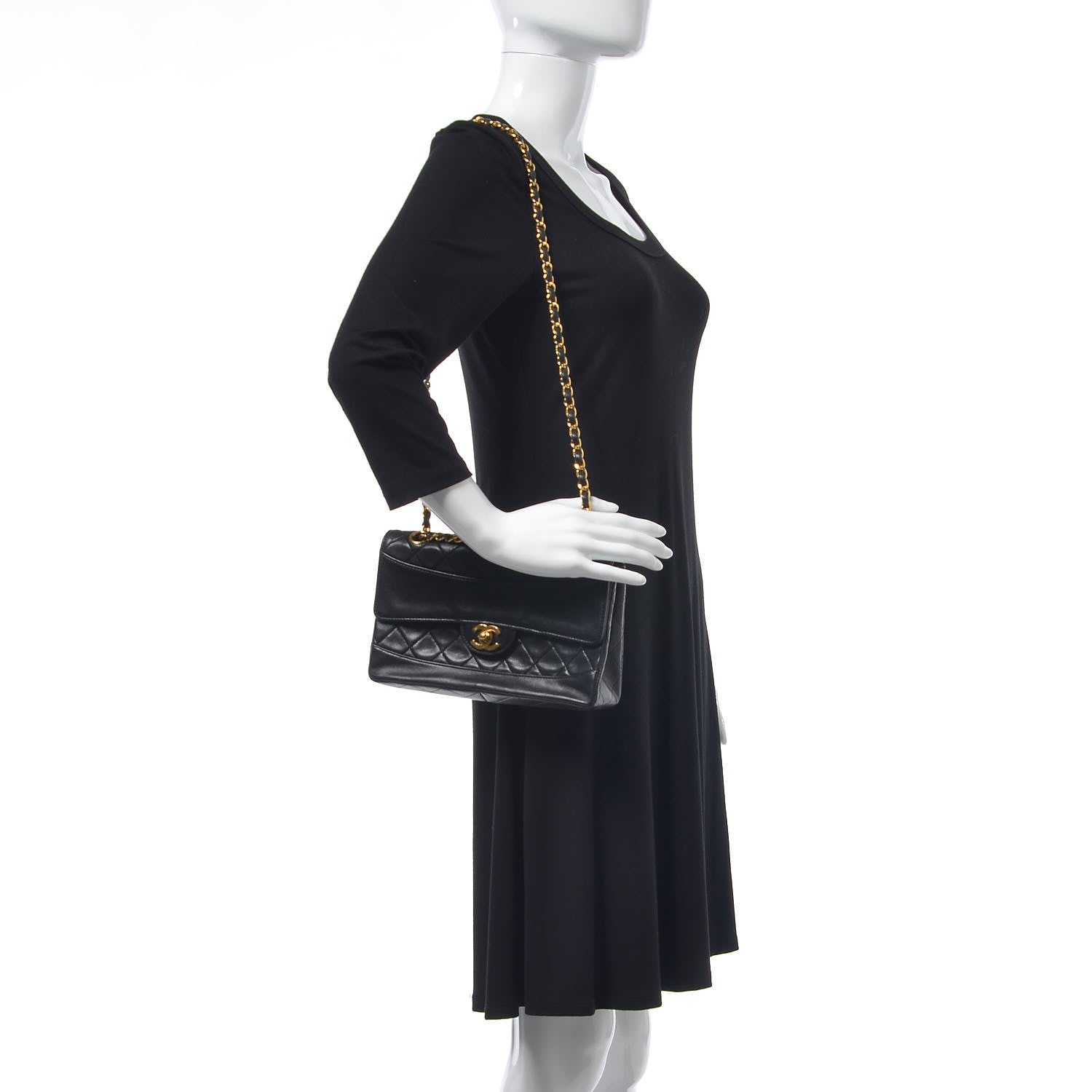 Chanel Lambskin Quilted Small Single Flap Black 2 of 16