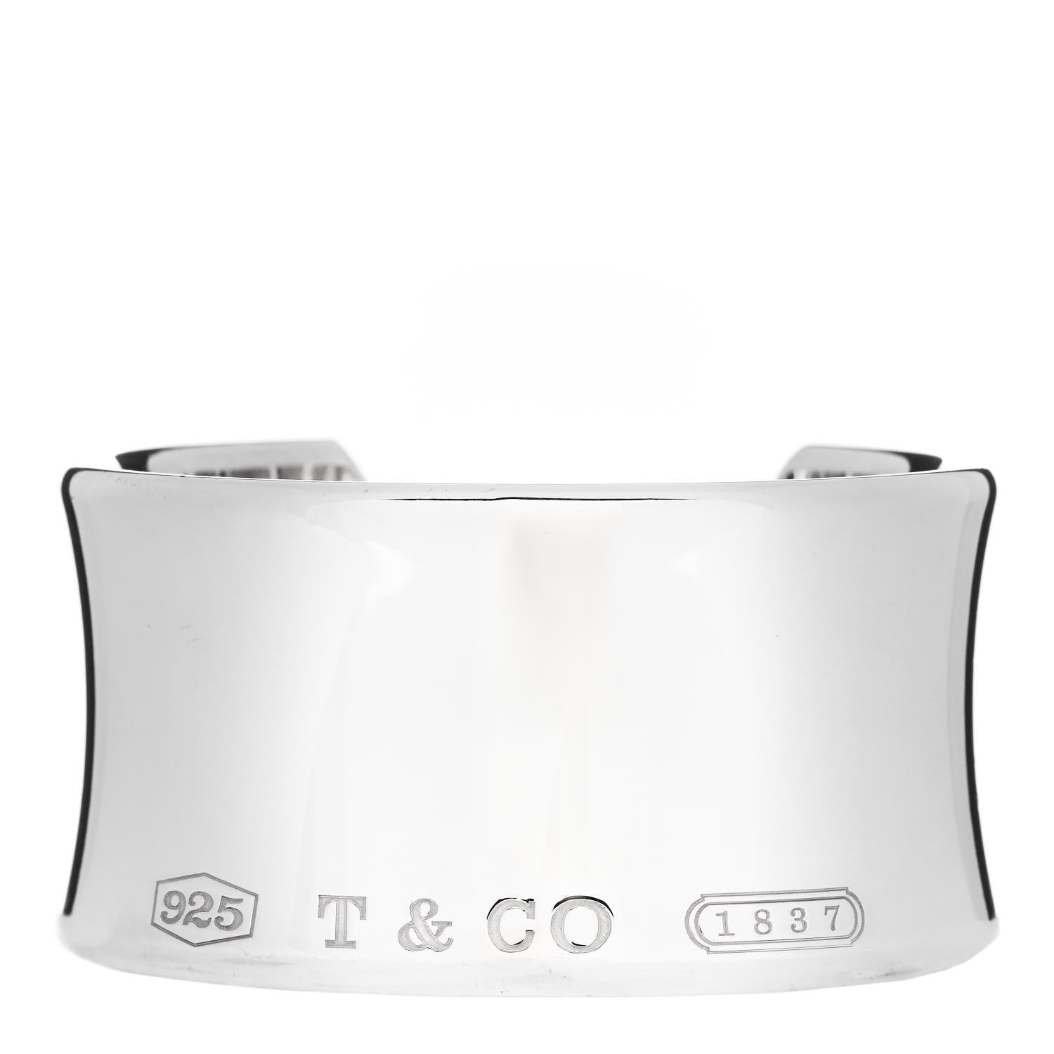 Tiffany Sterling Silver Wide 1837 Cuff Bracelet 1 of 4