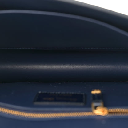 Christian Dior Snakeskin 30 Montaigne Flap Bag Blue 5 of 10