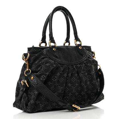Louis Vuitton Denim Neo Cabby MM Black 3 of 15