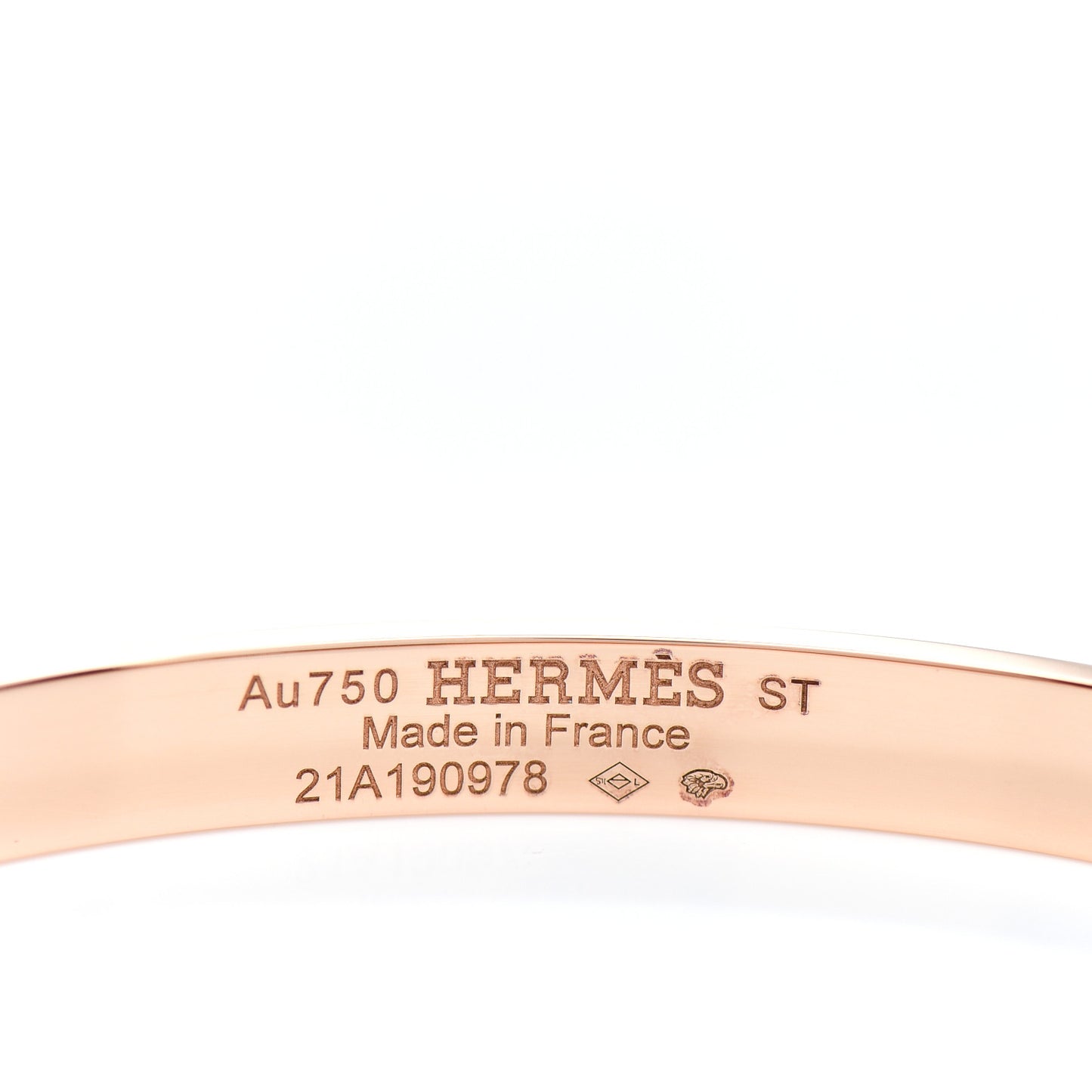 18K Rose Gold Diamond PM H D'Ancre Bracelet ST