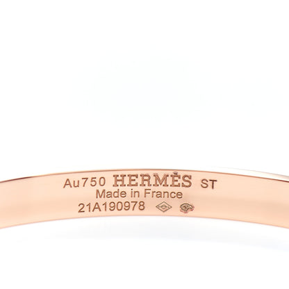 Hermes 18K Rose Gold Diamond PM H D'Ancre Bracelet ST 3 of 4