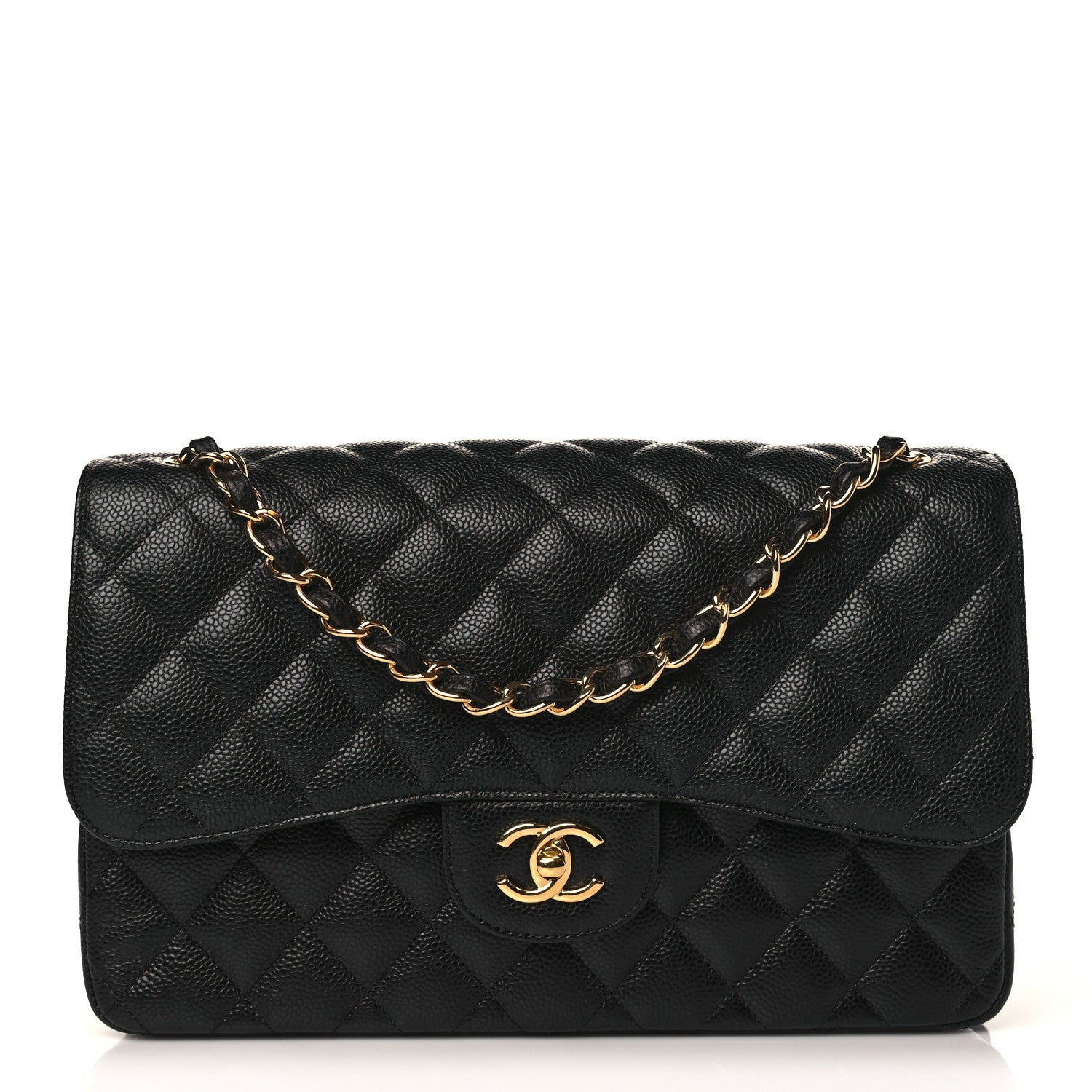 Chanel Caviar Quilted Jumbo Double Flap Black 1 of 10