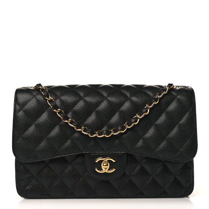 Chanel Caviar Quilted Jumbo Double Flap Black 1 of 10