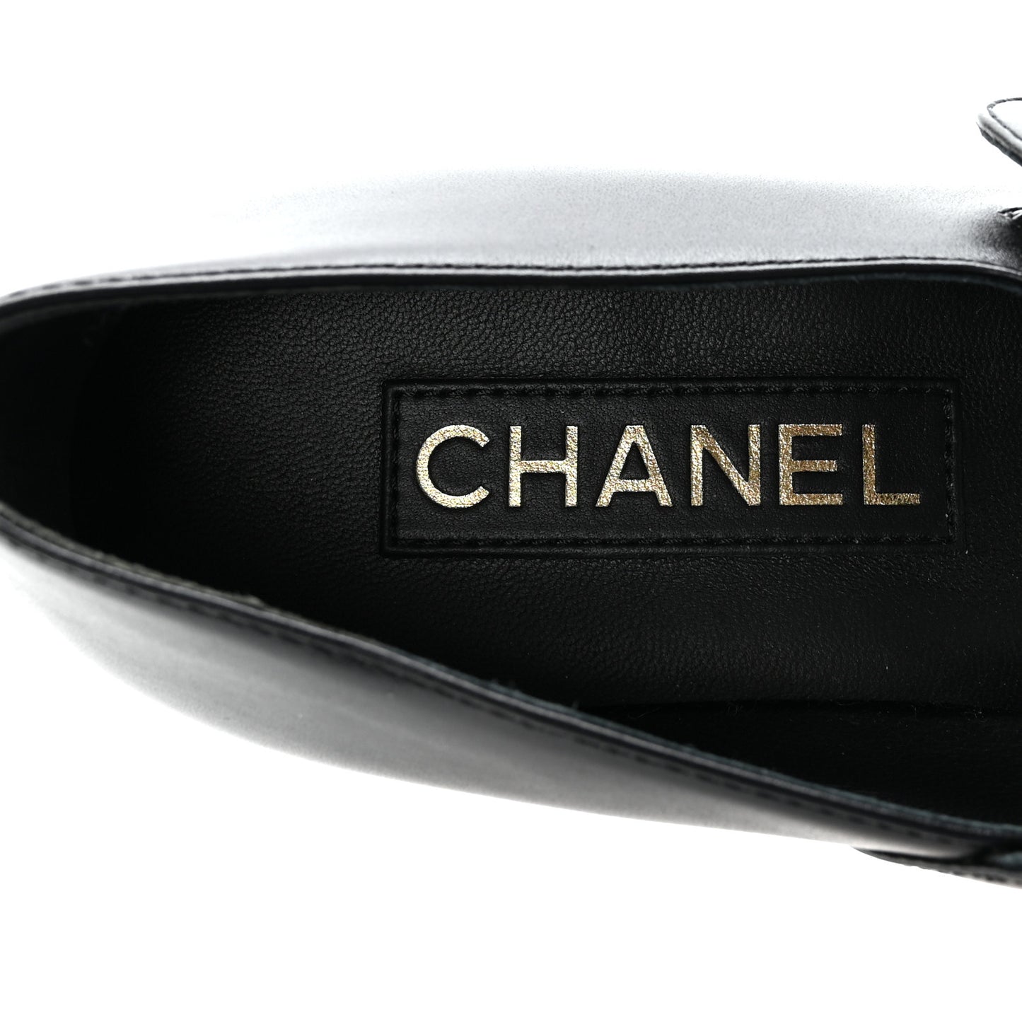 Calfskin Patent Mary Janes Flats 37 Black