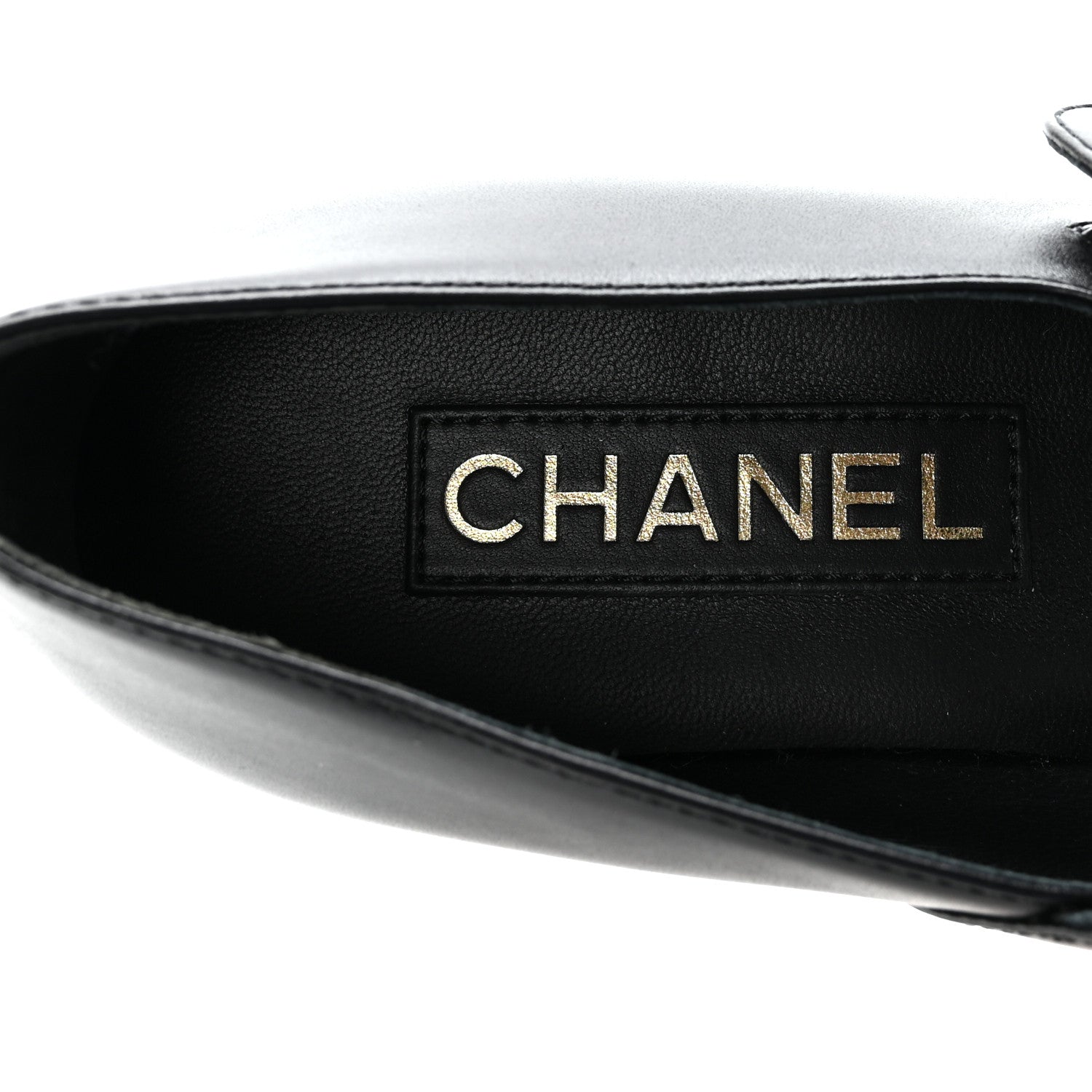 Chanel Calfskin Patent Mary Janes Flats 37 Black 15 of 18