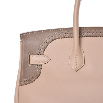 Hermes Swift Ghillies Birkin 35 Argile Etoupe 32 of 38