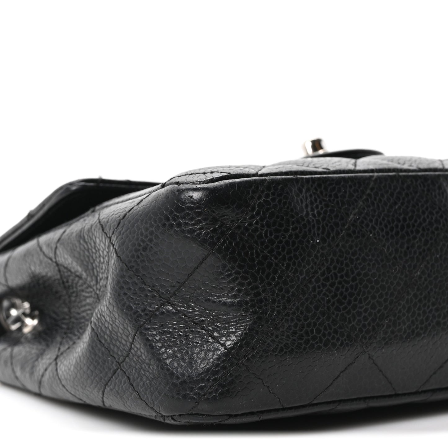 Caviar Quilted Mini Square Flap Black